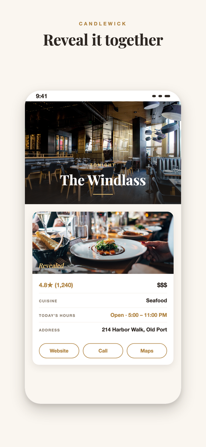 The reveal: the place is finally shown